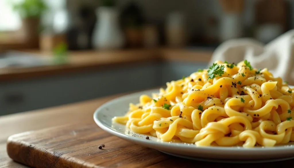 Pâtes aux œufs brouillés